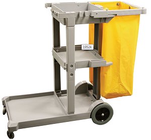 Gray Janitor Cleaning Cart
